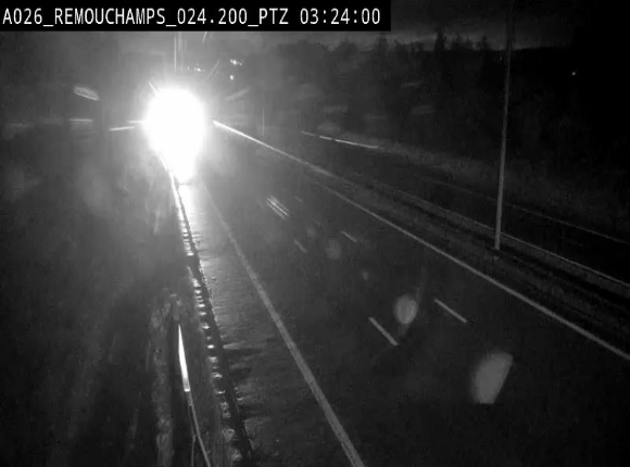 <h2>Webcam E25/A26 à Aywalle, à hauteur de Spa. Vue orientée vers Liège</h2>