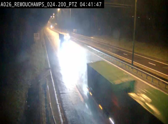 Webcam E25/A26 à Aywalle, à hauteur de Spa. Vue orientée vers Liège