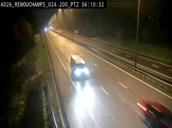 <h2>Webcam E25/A26 à Aywalle, à hauteur de Spa. Vue orientée vers Liège</h2>