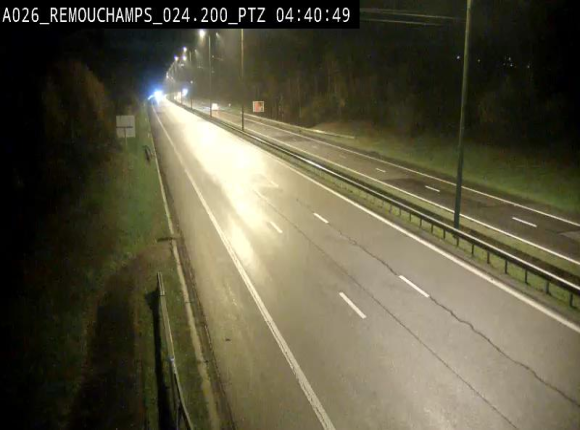<h2>Webcam E25/A26 à Aywalle, à hauteur de Spa. Vue orientée vers Liège</h2>