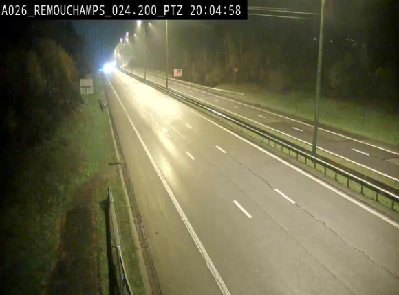 <h2>Webcam E25/A26 à Aywalle, à hauteur de Spa. Vue orientée vers Liège</h2>