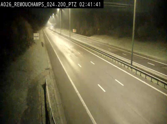 <h2>Webcam E25/A26 à Aywalle, à hauteur de Spa. Vue orientée vers Liège</h2>
