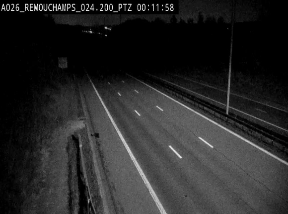 <h2>Webcam E25/A26 à Aywalle, à hauteur de Spa. Vue orientée vers Liège</h2>