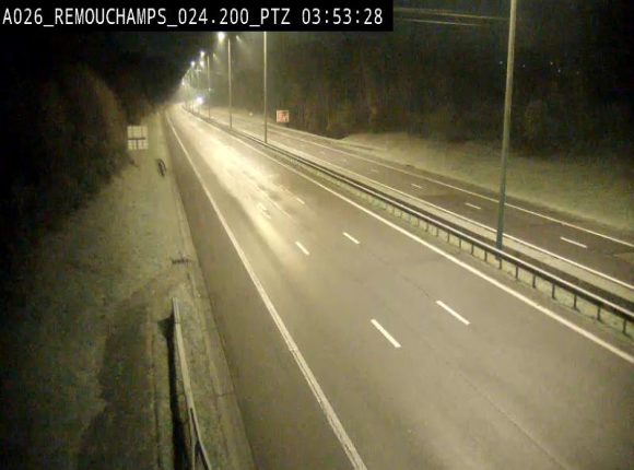 <h2>Webcam E25/A26 à Aywalle, à hauteur de Spa. Vue orientée vers Liège</h2>