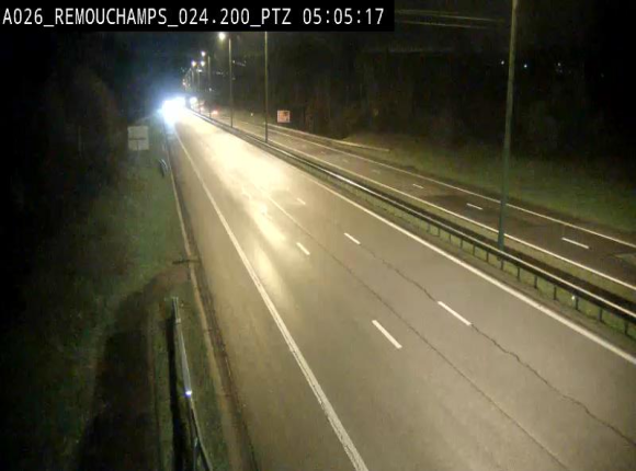 <h2>Webcam E25/A26 à Aywalle, à hauteur de Spa. Vue orientée vers Liège</h2>