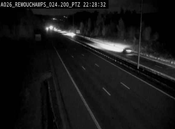 <h2>Webcam E25/A26 à Aywalle, à hauteur de Spa. Vue orientée vers Liège</h2>