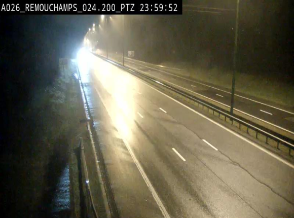 <h2>Webcam E25/A26 à Aywalle, à hauteur de Spa. Vue orientée vers Liège</h2>