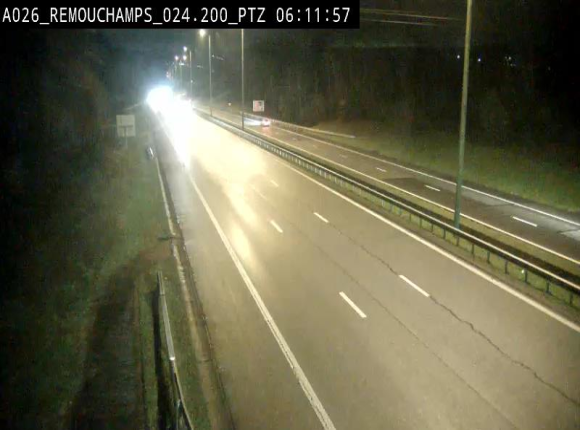 <h2>Webcam E25/A26 à Aywalle, à hauteur de Spa. Vue orientée vers Liège</h2>
