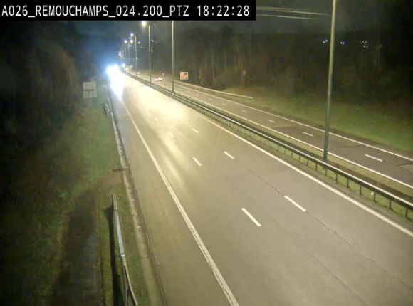 <h2>Webcam E25/A26 à Aywalle, à hauteur de Spa. Vue orientée vers Liège</h2>