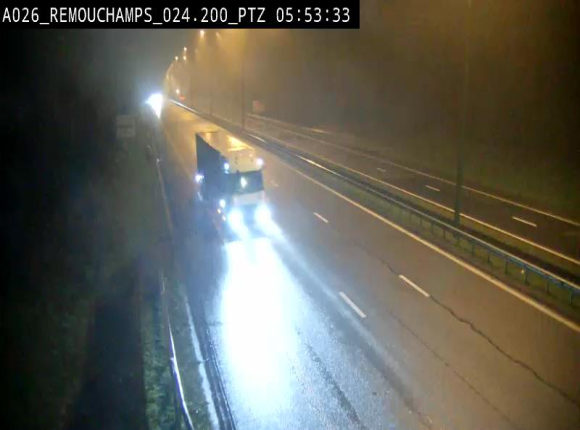 <h2>Webcam E25/A26 à Aywalle, à hauteur de Spa. Vue orientée vers Liège</h2>