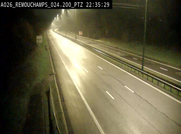 <h2>Webcam E25/A26 à Aywalle, à hauteur de Spa. Vue orientée vers Liège</h2>