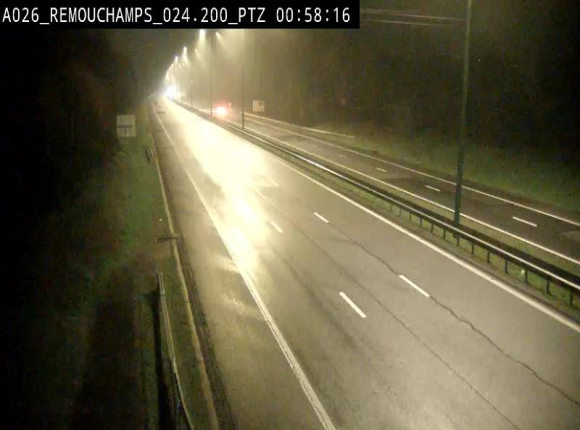 <h2>Webcam E25/A26 à Aywalle, à hauteur de Spa. Vue orientée vers Liège</h2>