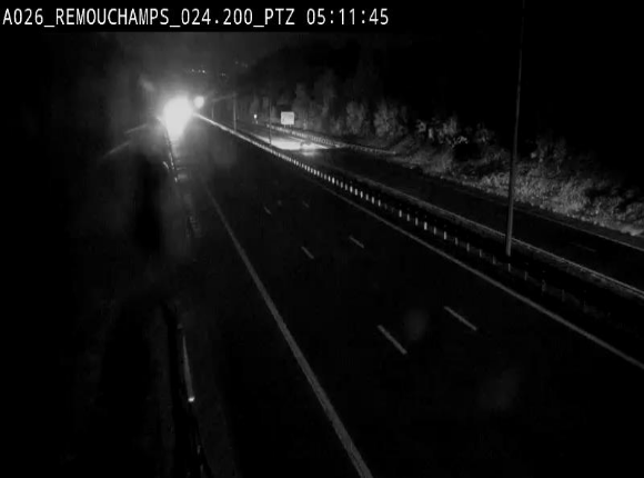 <h2>Webcam E25/A26 à Aywalle, à hauteur de Spa. Vue orientée vers Liège</h2>