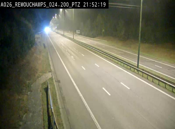 <h2>Webcam E25/A26 à Aywalle, à hauteur de Spa. Vue orientée vers Liège</h2>