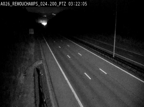 <h2>Webcam E25/A26 à Aywalle, à hauteur de Spa. Vue orientée vers Liège</h2>