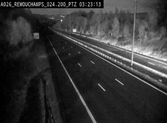 <h2>Webcam E25/A26 à Aywalle, à hauteur de Spa. Vue orientée vers Liège</h2>