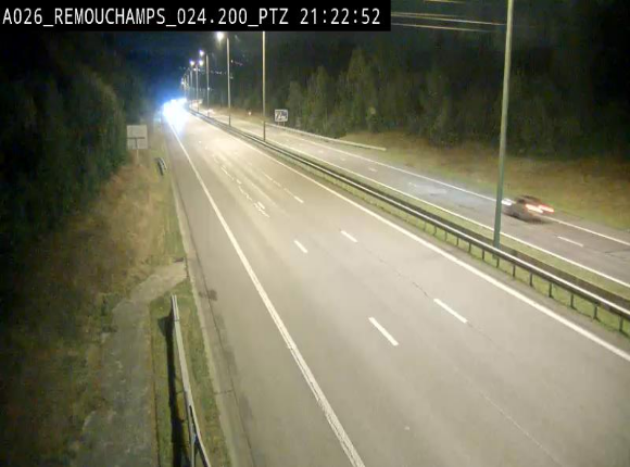 <h2>Webcam E25/A26 à Aywalle, à hauteur de Spa. Vue orientée vers Liège</h2>