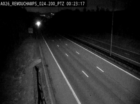 <h2>Webcam E25/A26 à Aywalle, à hauteur de Spa. Vue orientée vers Liège</h2>