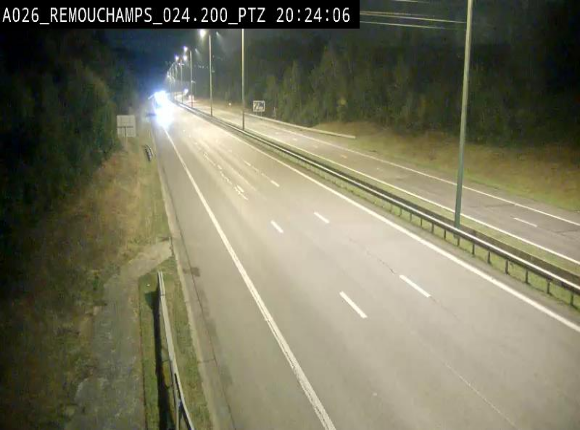 <h2>Webcam E25/A26 à Aywalle, à hauteur de Spa. Vue orientée vers Liège</h2>