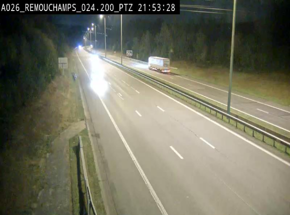 <h2>Webcam E25/A26 à Aywalle, à hauteur de Spa. Vue orientée vers Liège</h2>