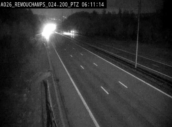 <h2>Webcam E25/A26 à Aywalle, à hauteur de Spa. Vue orientée vers Liège</h2>