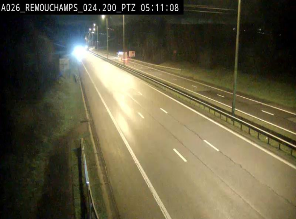 <h2>Webcam E25/A26 à Aywalle, à hauteur de Spa. Vue orientée vers Liège</h2>