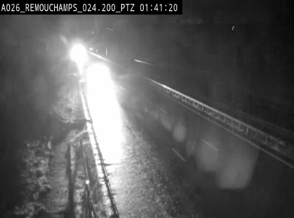 <h2>Webcam E25/A26 à Aywalle, à hauteur de Spa. Vue orientée vers Liège</h2>