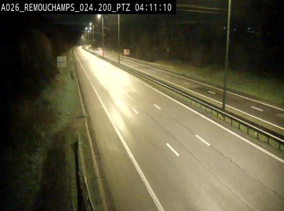 <h2>Webcam E25/A26 à Aywalle, à hauteur de Spa. Vue orientée vers Liège</h2>