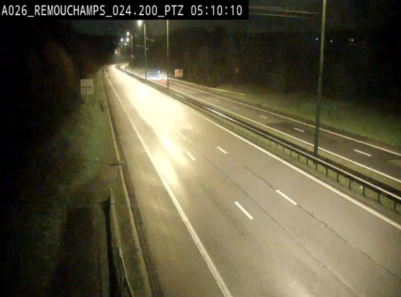 <h2>Webcam E25/A26 à Aywalle, à hauteur de Spa. Vue orientée vers Liège</h2>