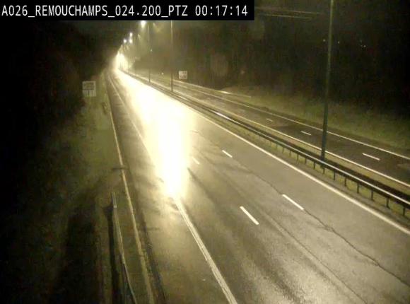 Webcam E25/A26 à Aywalle, à hauteur de Spa. Vue orientée vers Liège