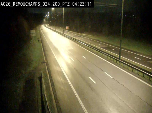 <h2>Webcam E25/A26 à Aywalle, à hauteur de Spa. Vue orientée vers Liège</h2>