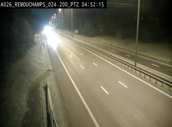 <h2>Webcam E25/A26 à Aywalle, à hauteur de Spa. Vue orientée vers Liège</h2>