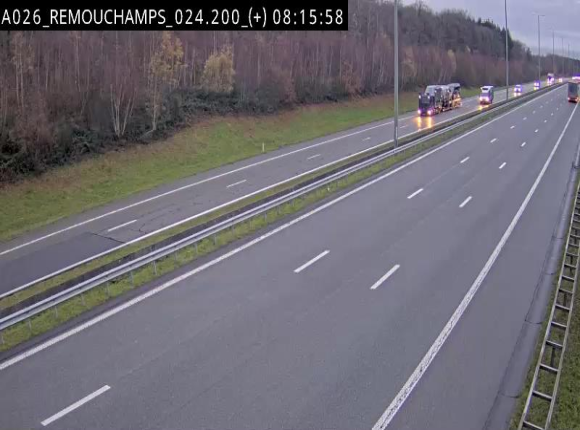 <h2>Webcam à hauteur de Spa entre la sortie Remouchamps et la sortie Stavelot. Vue orientée vers les Ardennes</h2>