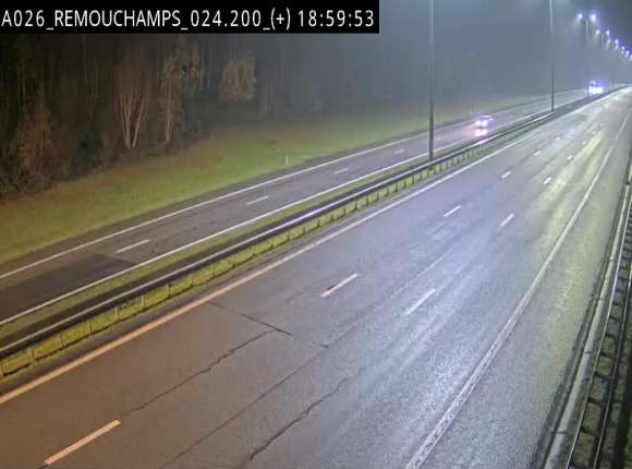 Webcam à hauteur de Spa entre la sortie Remouchamps et la sortie Stavelot. Vue orientée vers les Ardennes
