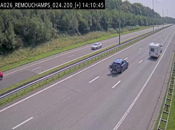 <h2>Webcam à hauteur de Spa entre la sortie Remouchamps et la sortie Stavelot. Vue orientée vers les Ardennes</h2>