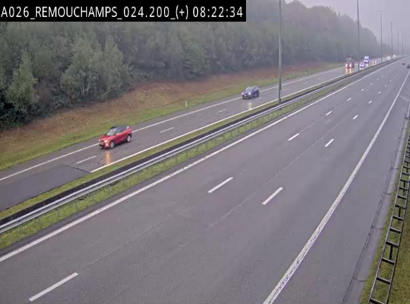 <h2>Webcam à hauteur de Spa entre la sortie Remouchamps et la sortie Stavelot. Vue orientée vers les Ardennes</h2>