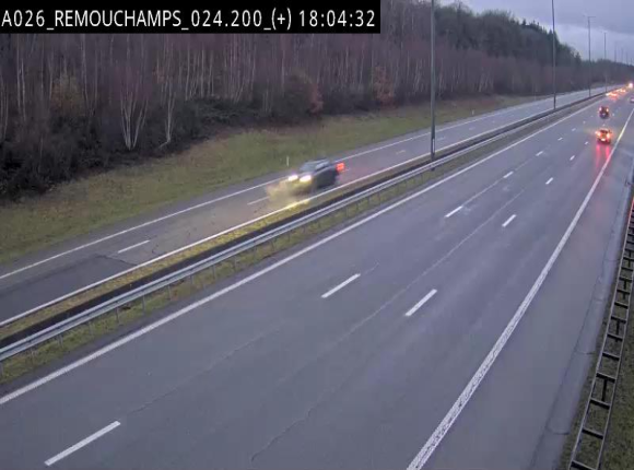 <h2>Webcam à hauteur de Spa entre la sortie Remouchamps et la sortie Stavelot. Vue orientée vers les Ardennes</h2>
