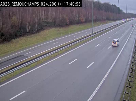 <h2>Webcam à hauteur de Spa entre la sortie Remouchamps et la sortie Stavelot. Vue orientée vers les Ardennes</h2>