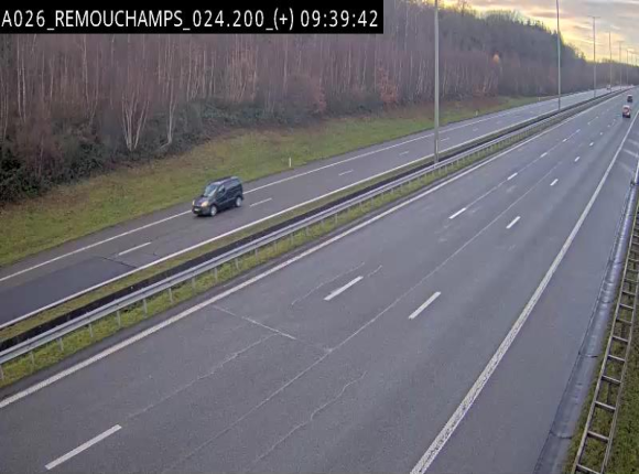 <h2>Webcam à hauteur de Spa entre la sortie Remouchamps et la sortie Stavelot. Vue orientée vers les Ardennes</h2>