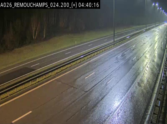Webcam à hauteur de Spa entre la sortie Remouchamps et la sortie Stavelot. Vue orientée vers les Ardennes