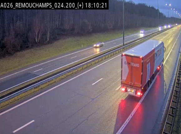 <h2>Webcam à hauteur de Spa entre la sortie Remouchamps et la sortie Stavelot. Vue orientée vers les Ardennes</h2>