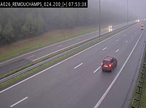 <h2>Webcam à hauteur de Spa entre la sortie Remouchamps et la sortie Stavelot. Vue orientée vers les Ardennes</h2>