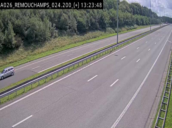Webcam à hauteur de Spa entre la sortie Remouchamps et la sortie Stavelot. Vue orientée vers les Ardennes
