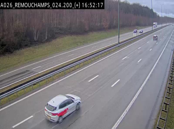 Webcam à hauteur de Spa entre la sortie Remouchamps et la sortie Stavelot. Vue orientée vers les Ardennes