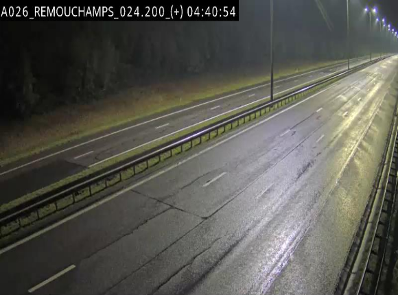 Webcam à hauteur de Spa entre la sortie Remouchamps et la sortie Stavelot. Vue orientée vers les Ardennes