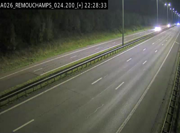 Webcam à hauteur de Spa entre la sortie Remouchamps et la sortie Stavelot. Vue orientée vers les Ardennes