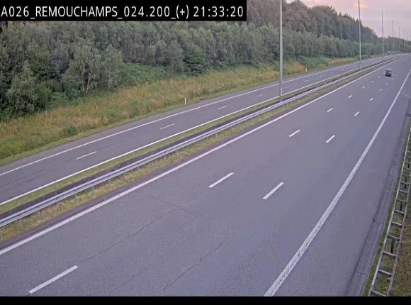 Webcam à hauteur de Spa entre la sortie Remouchamps et la sortie Stavelot. Vue orientée vers les Ardennes