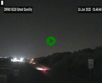 Webcam routière sur N338 à hauteur de Grand-Quevilly en périphérie de Rouen. Vue orientée vers Rouen