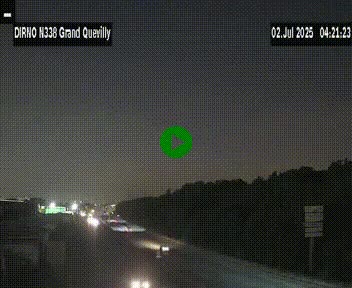 <h2>Webcam routière sur N338 à hauteur de Grand-Quevilly en périphérie de Rouen. Vue orientée vers Rouen</h2>