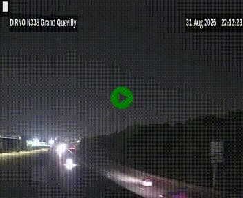 <h2>Webcam routière sur N338 à hauteur de Grand-Quevilly en périphérie de Rouen. Vue orientée vers Rouen</h2>